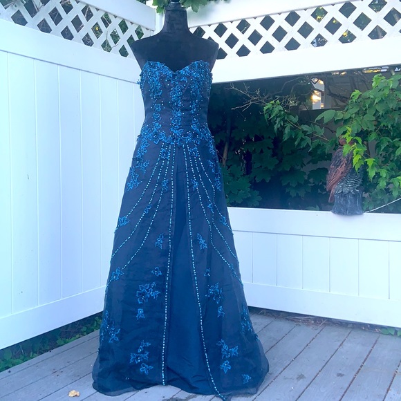 Jovani Dresses & Skirts - Jovani sz 8 prom party dress blue cocktail wedding party dress